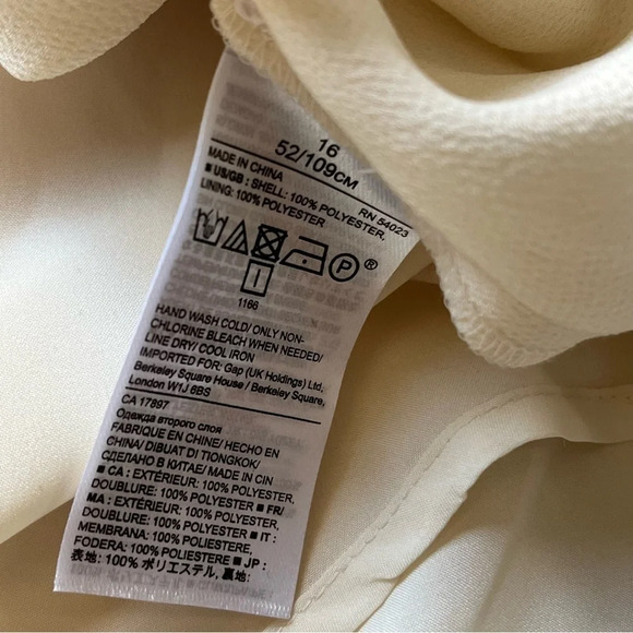 Banana Republic Dress cream butterscotch mini pockets 16 new - Picture 10 of 13